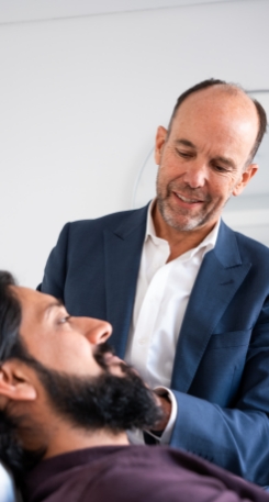 Plastic surgery consultation with Dr Jeremy hunt, male patient